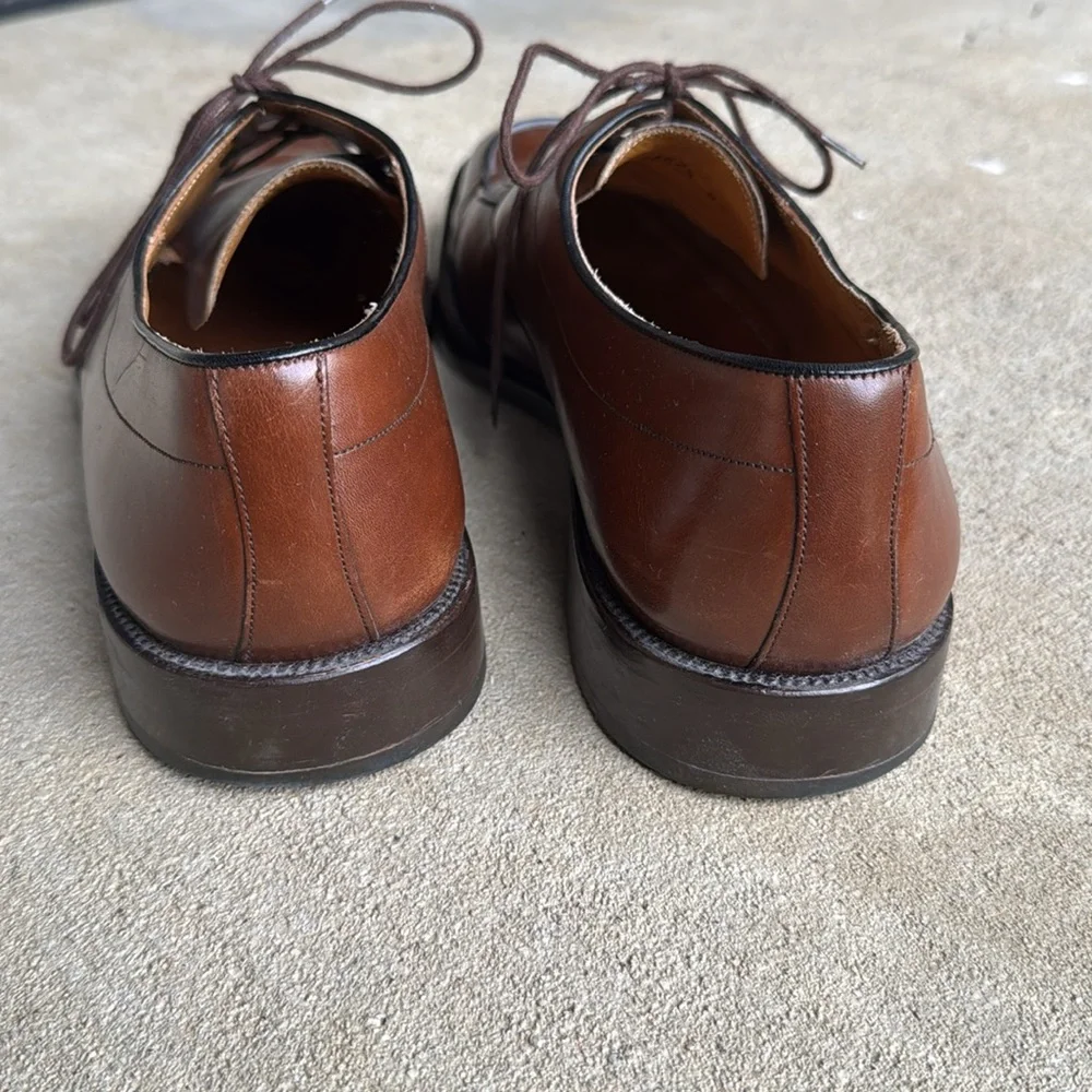 Mezlan mens 11.5 M brown leather Palmetto oxford luxury dress shoes EUC